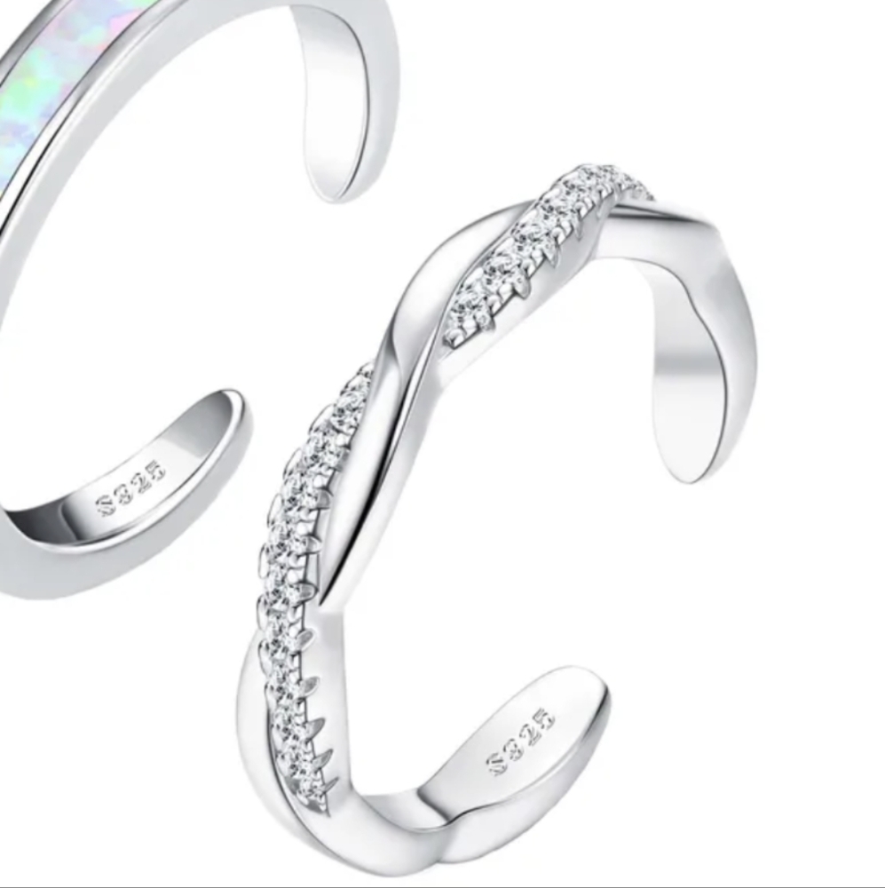 🆕 Sterling Silver Toe Rings - Picture 4 of 6